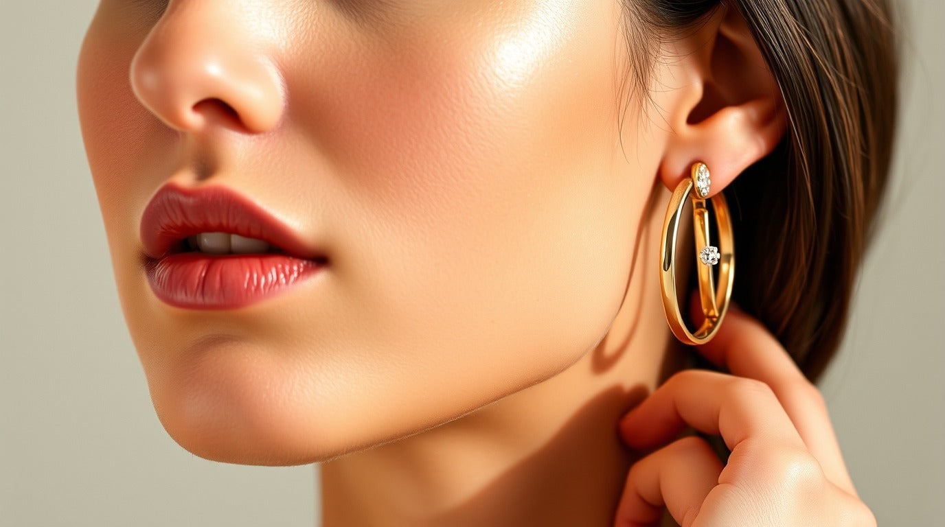 A girl with beautiful earrings